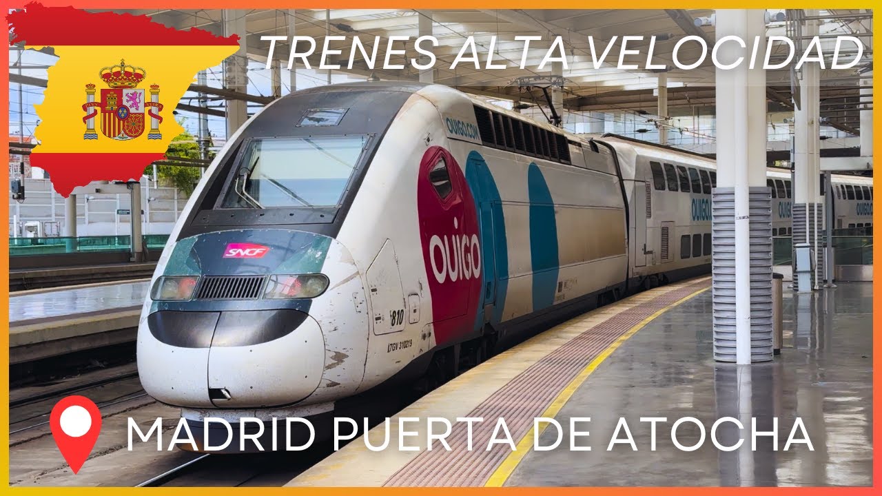 Trenes Alta Velocidad Española | 🇪🇸 Madrid Puerta de Atocha (OUIGO, IRYO, AVLO, AVE) 02/05/24