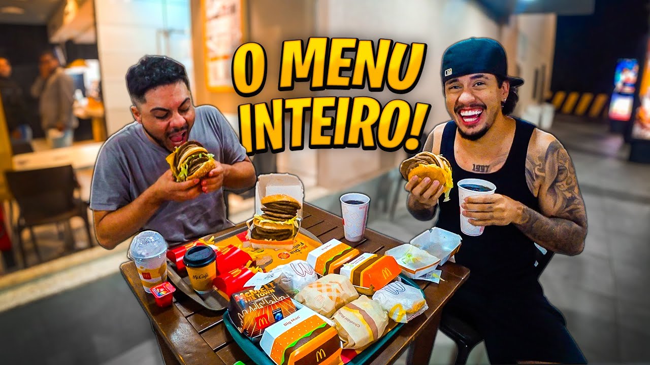COMPREI TODOS OS LANCHES DO MCDONALDS E PARAMOS TUDO!