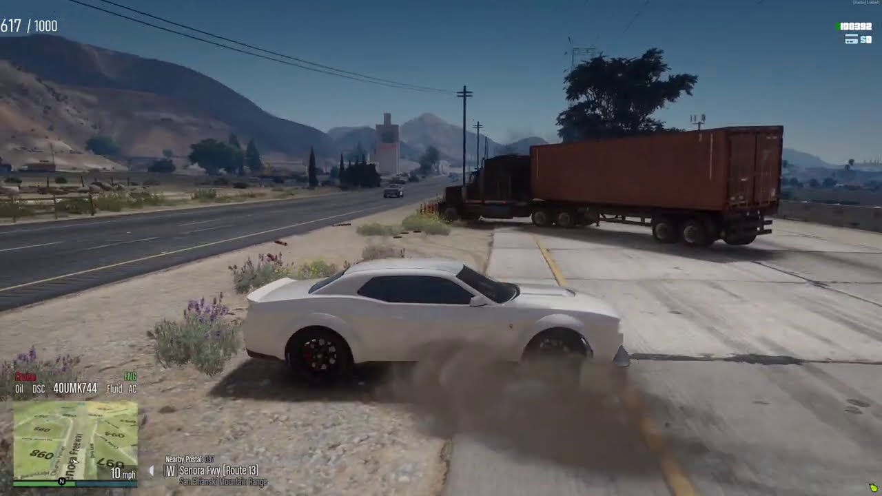[DOJRP] Tractor Trailer Police Pursuit - Truck Tries RAMMING Police!