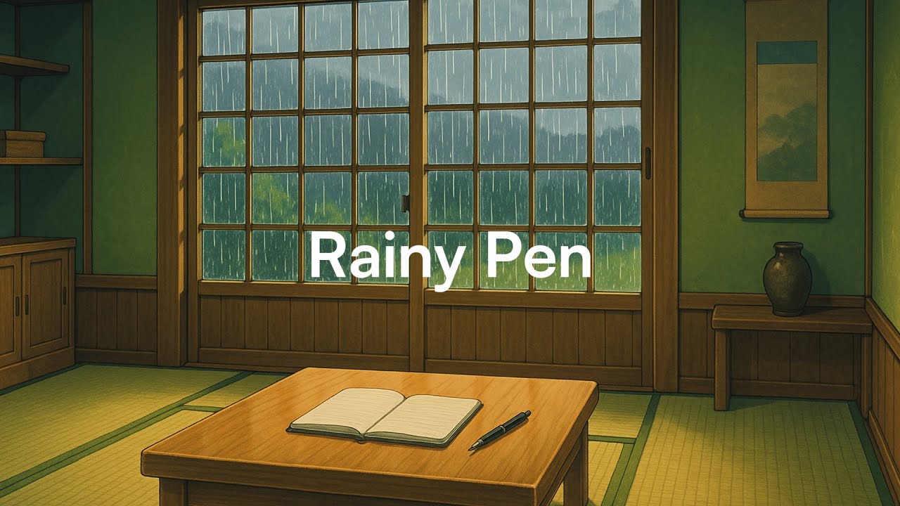 Rainy Pen – calm vintage synth & rain | chill lofi beats to write and think in the rain 🌧️ | Ovibe