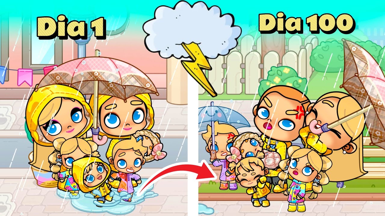 SURVIVING 100 DAYS OF RAIN IN AVATAR WORLD 😱🌧️ ALL FOR A MYSTERY PACKAGE! 📦 #avatarworld