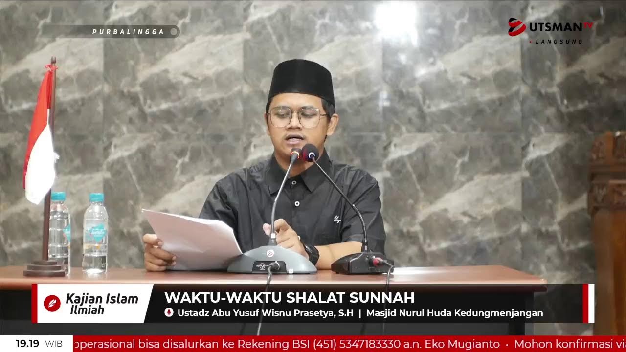 LIVE - Waktu-waktu Shalat Sunnah - Ustadz Abu Yusuf Wisnu Prasetya, S.H