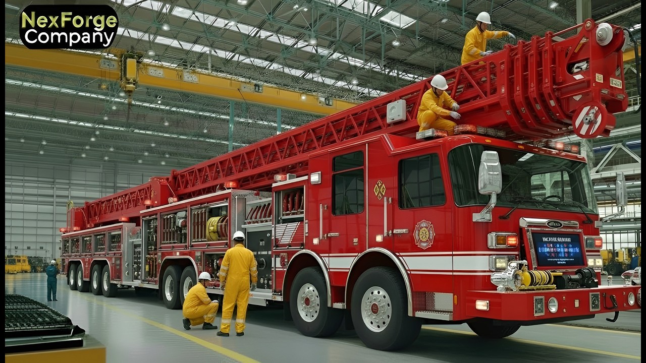 How the World Giant 100FT Fire Truck Is Built | Extreme Factory Process