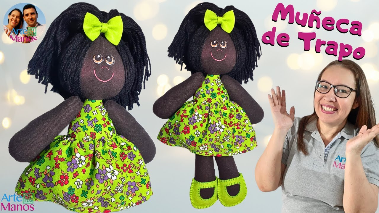 🔴MUÑECA DE TELA Para Principiantes, Crea una Muñeca Morenita CLEO | DIY Con Arte en Tus Manos