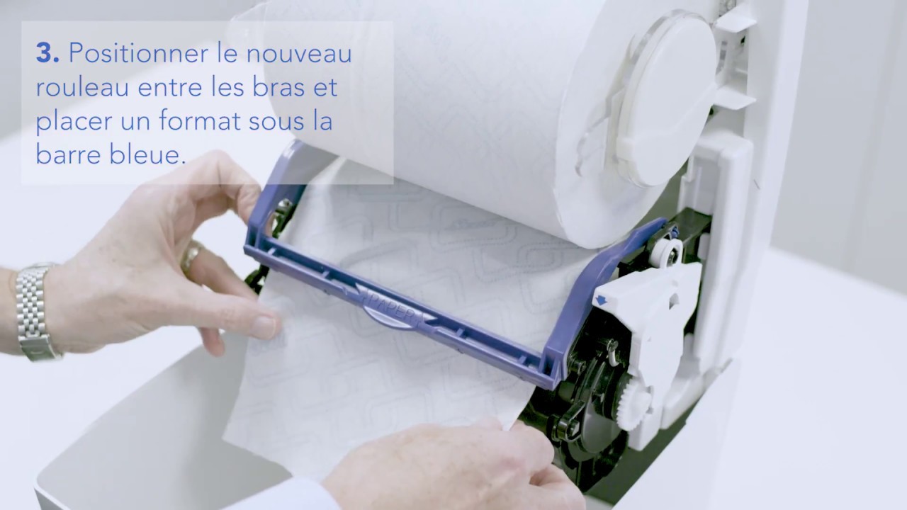 Système d'Essuie-Mains Roulés Scott® - Chargement et d'Entretien du Distributeur