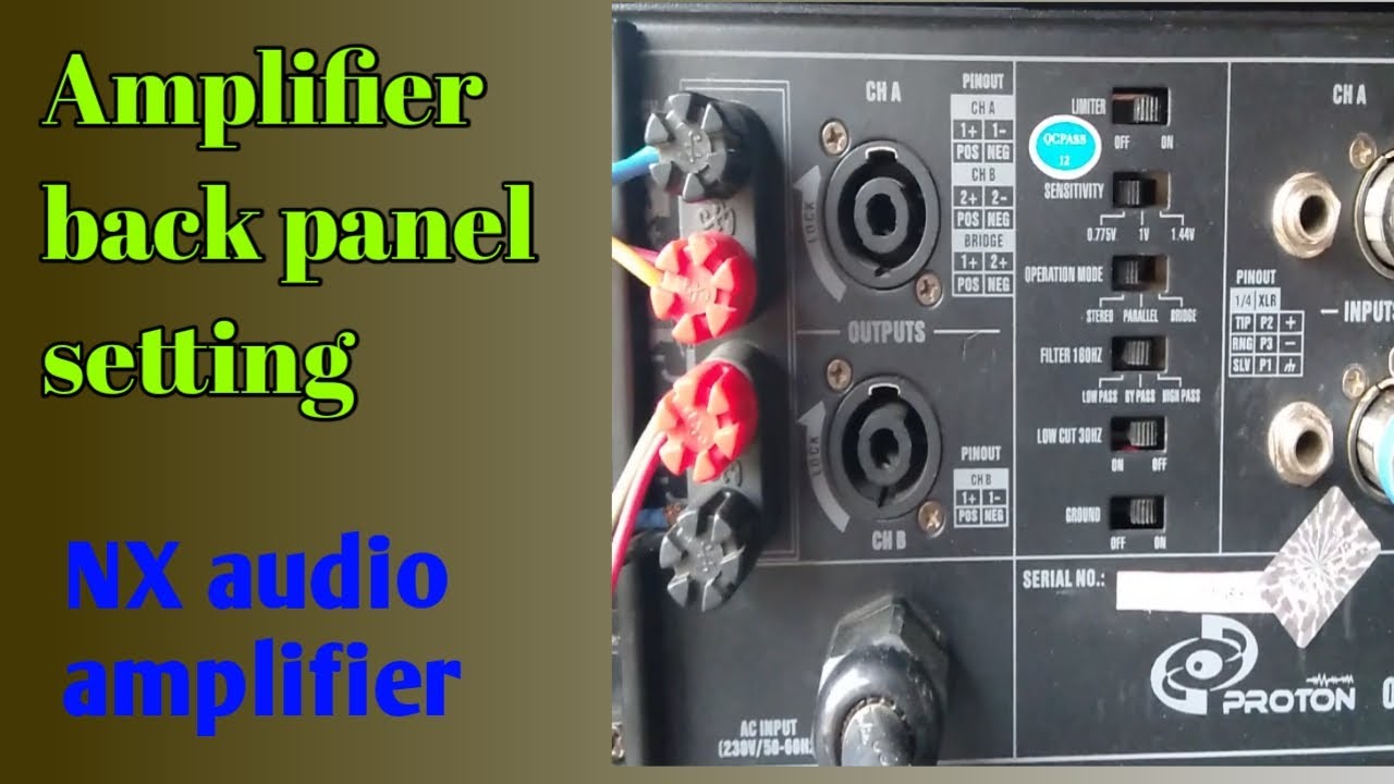 Amplifier Back Panel Setting |