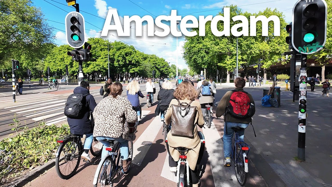 Amsterdam to Almere - Netherlands Cycling Tour | 4K 60fps