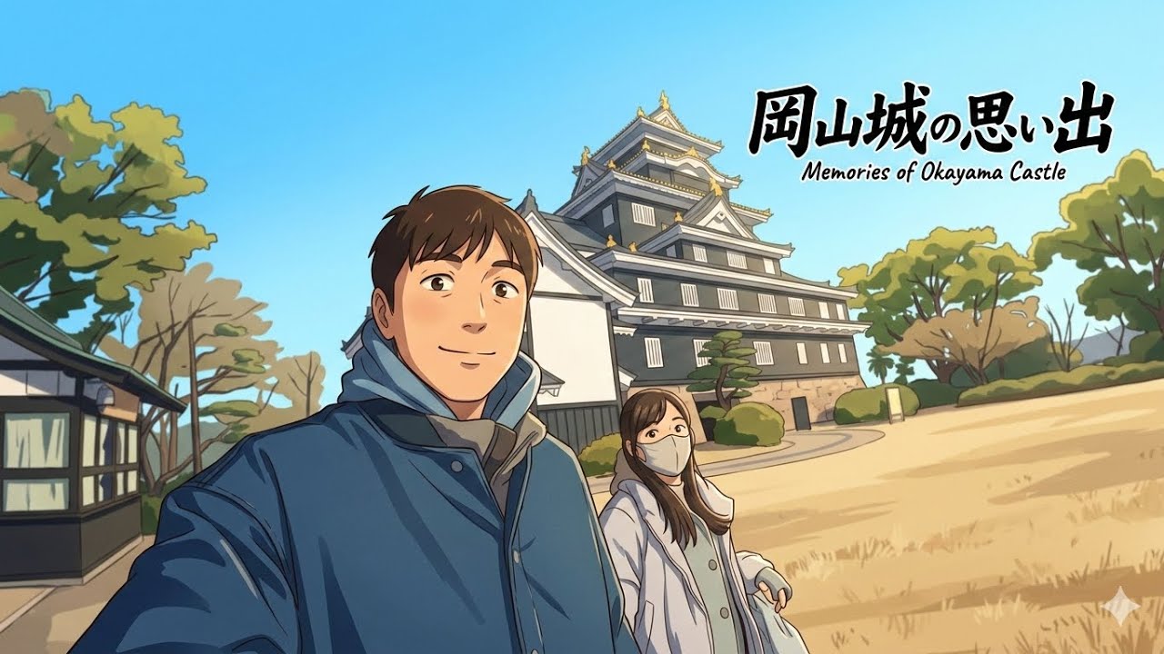 🇯🇵岡山城下雪❄️囉！