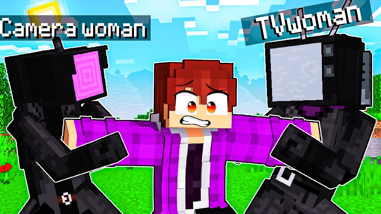 TV WOMAN e CAMERA WOMAN BRIGARAM por MIM no Minecraft
