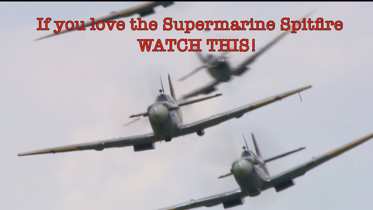 Spitfire formation and tailchase - INCREDIBLE SOUND!