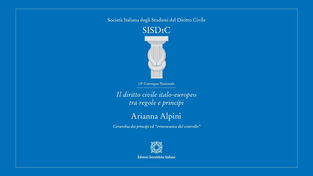 Gerarchia dei princípi ed “ermeneutica del controllo”, A. ALPINI