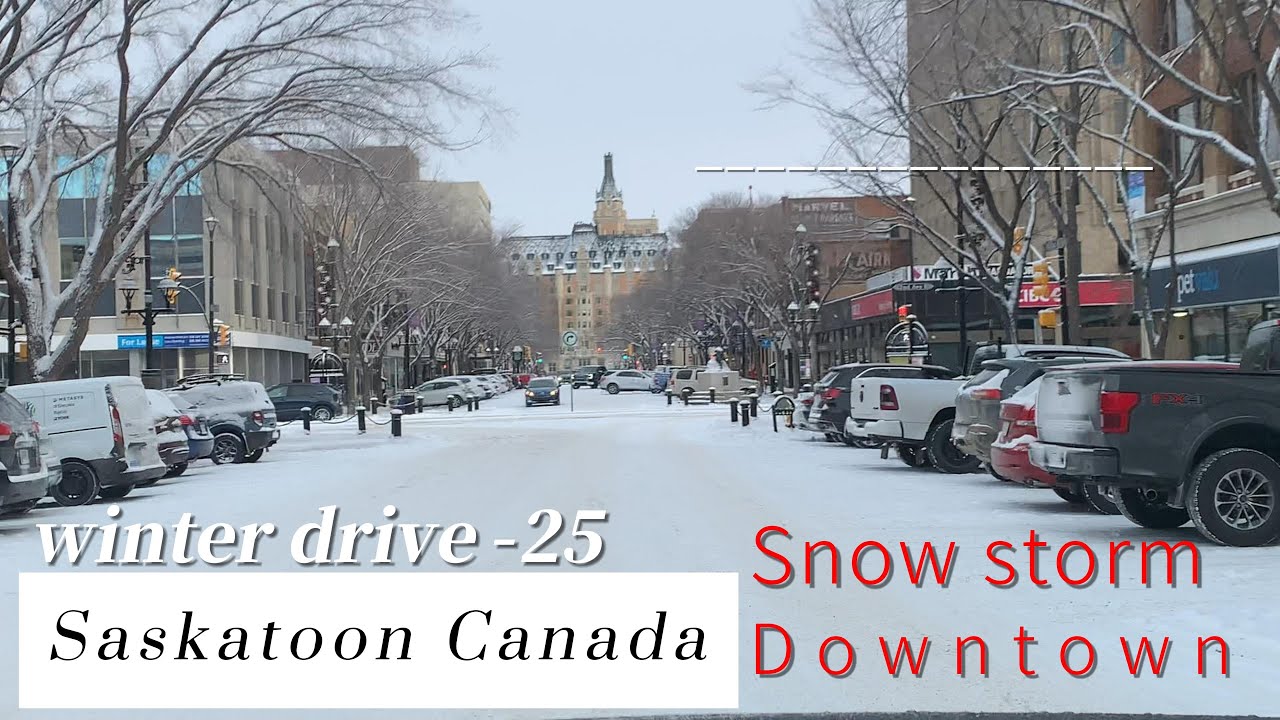 Thrilling the winter drive in saskatoon canada