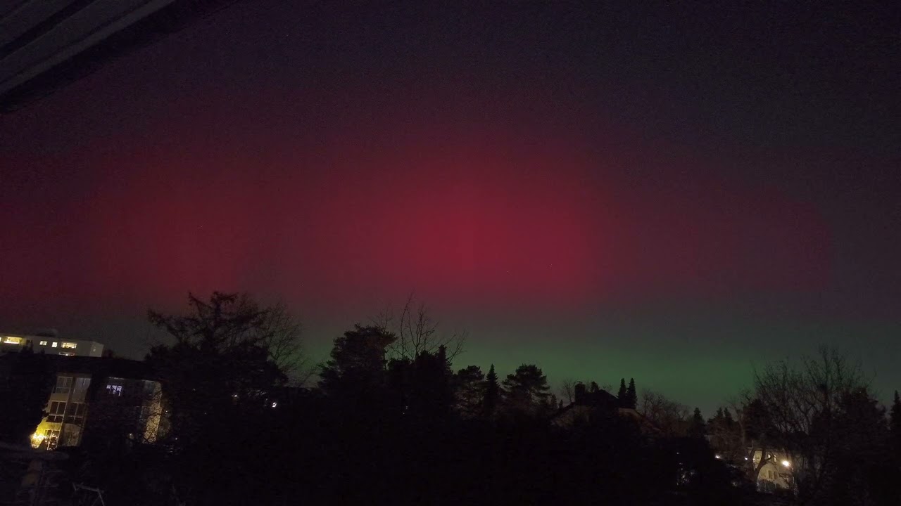 40 Minuten Polarlichter in Echtzeit vom 19/20.01.26 über Berlin Zehlendorf.