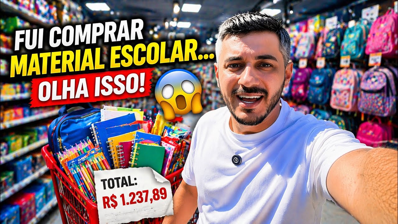 VLOG MATERIAL ESCOLAR E MUITA RESENHA 😂 #sabor 