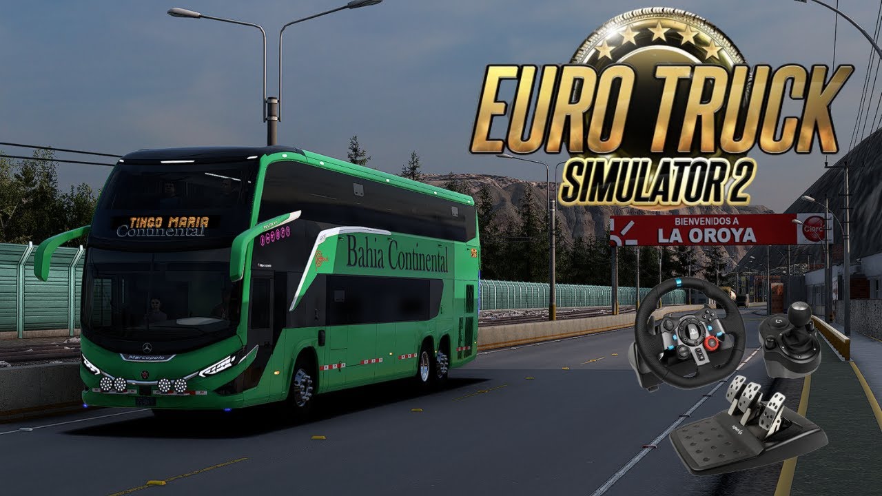 ETS2 1.57 / BAHIA CONTINENTAL / MARCOPOLO G8 1800DD 6X2 MERCEDEZ BENZ / MAPA PERU