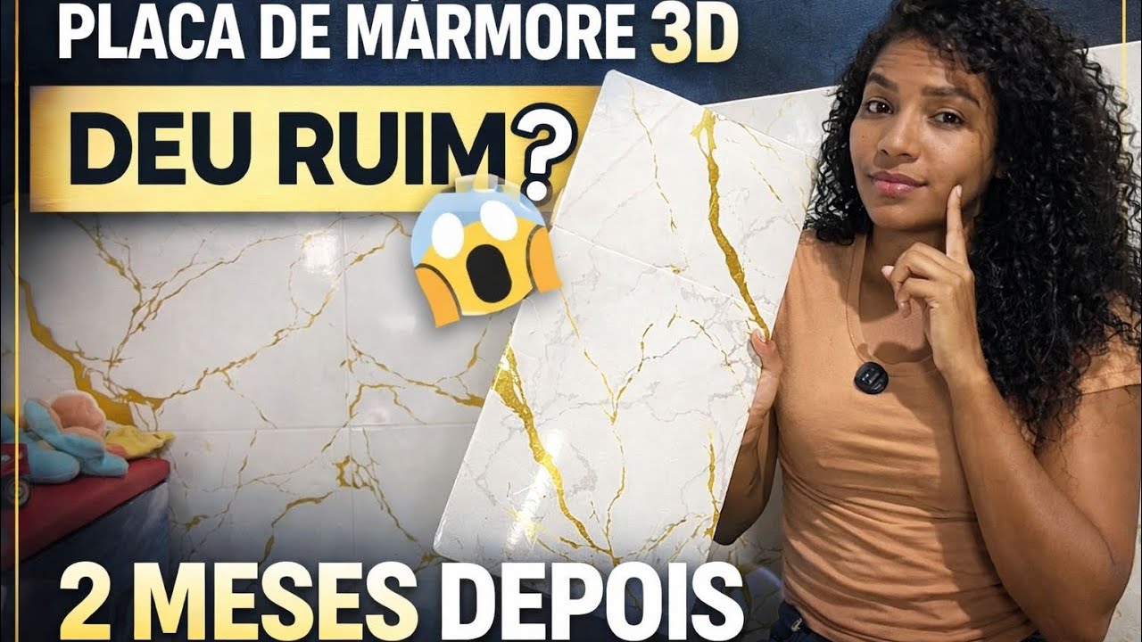 PLACA DE MÁRMORE AUTOCOLANTE 3D 2 MESES APÓS APLICAÇÃO COMO ESTÁ? | ROLEZINHO DE BOA 