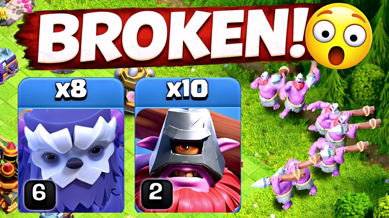 TH16 Yeti Thrower Attack is BROKEN | Best TH16 Attack Strategy (Clash of Clans)
