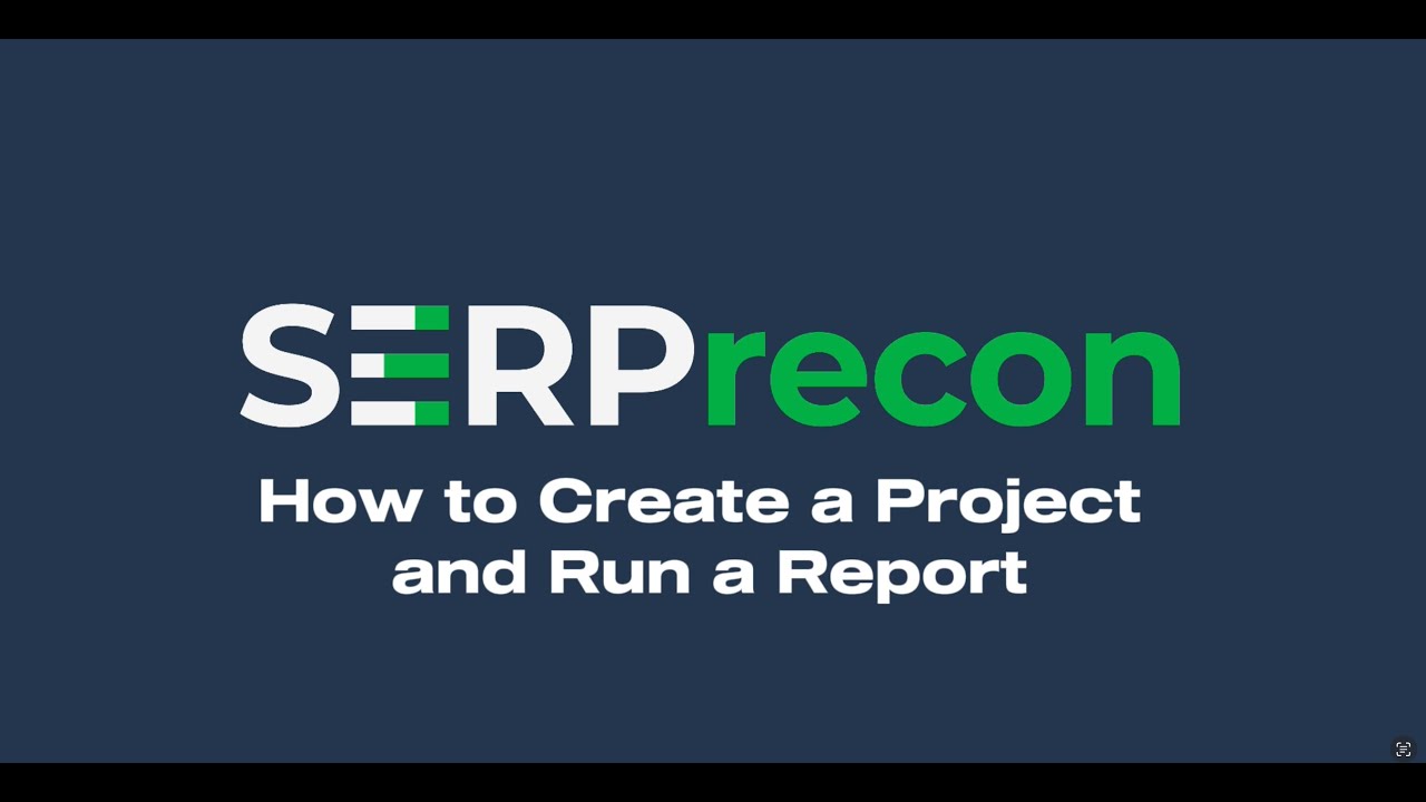 How to Create a Project and Run a Report