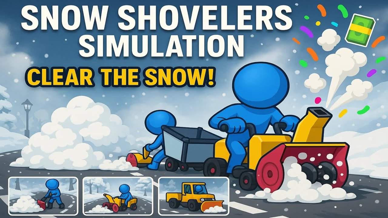 Snow Shovelers – Simulation Gameplay | Clear Snow & Upgrade Your Plow! ❄️💰