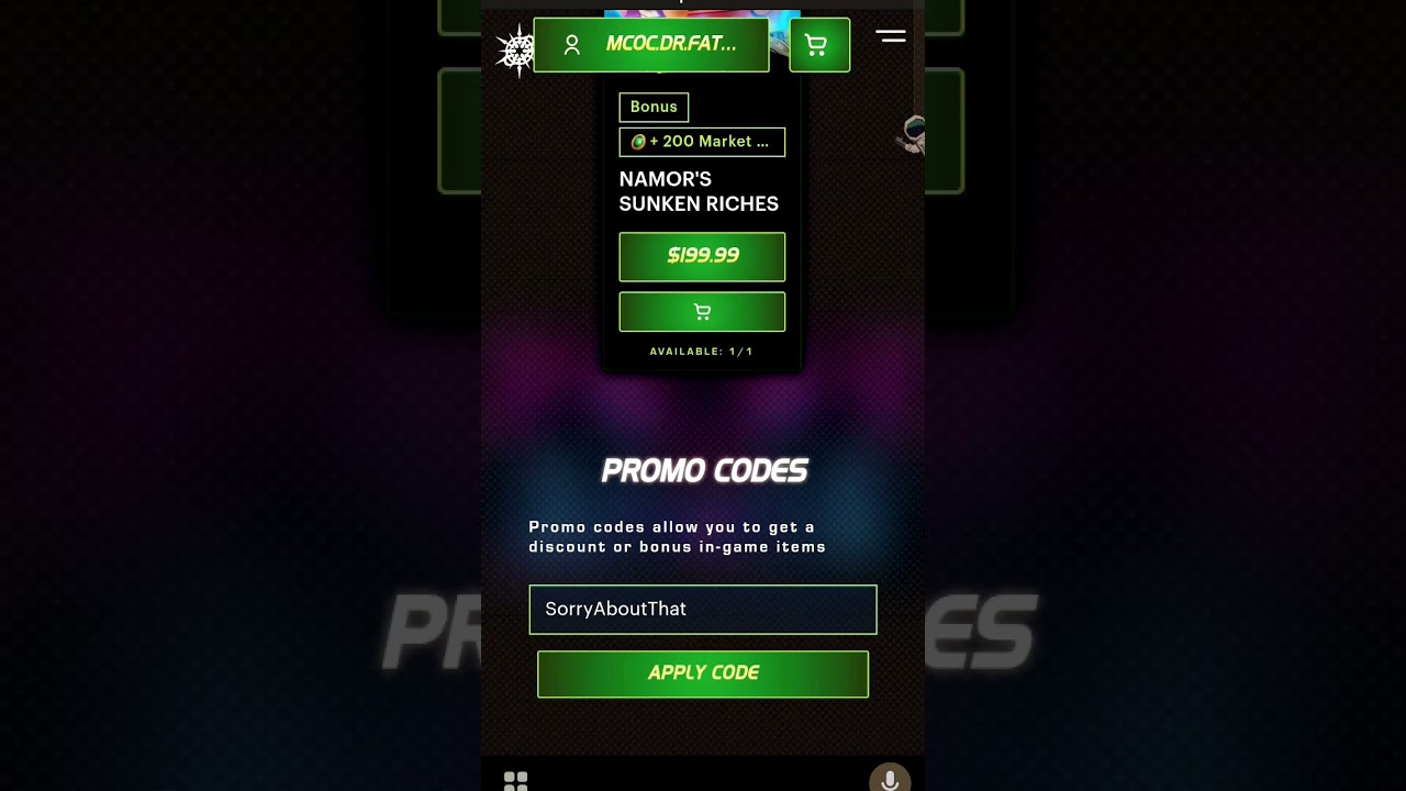 Twitch Drop Rewards Code | #mcoc #shorts