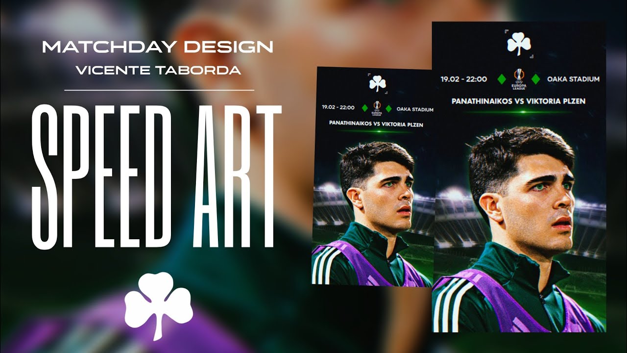 ☘️ | Vicente Taborda Matchday Poster // PicsArt Speed Art Tutorial Sports Graphic Design 