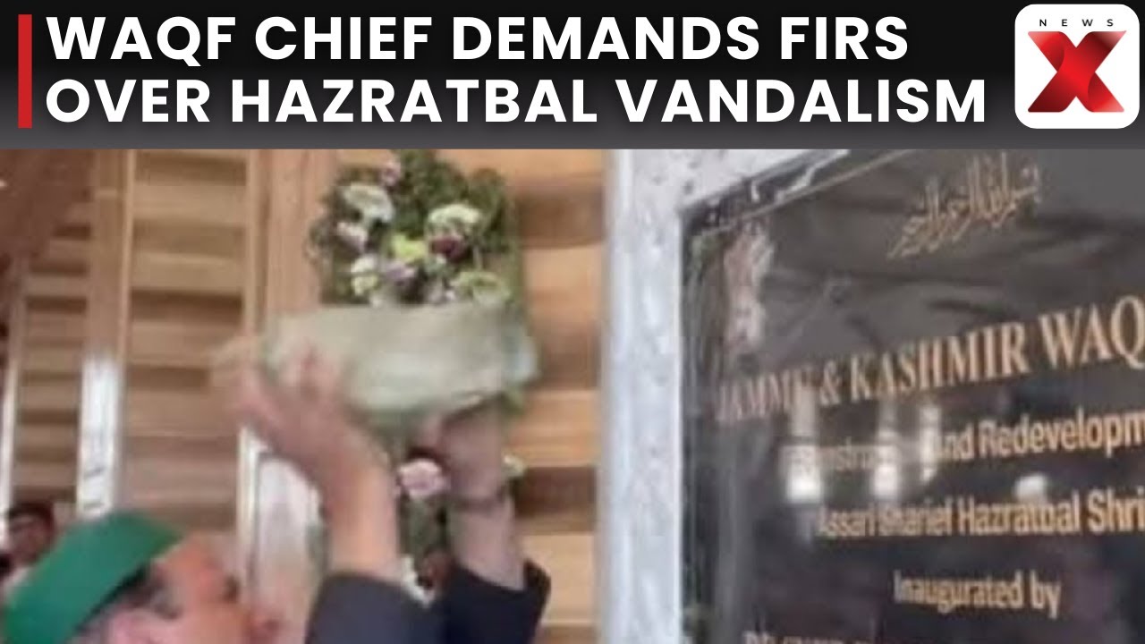 Waqf Board&rsquo;s Andrabi Seeks FIRs After Hazratbal Emblem Vandalism Amid Heated Political Debate