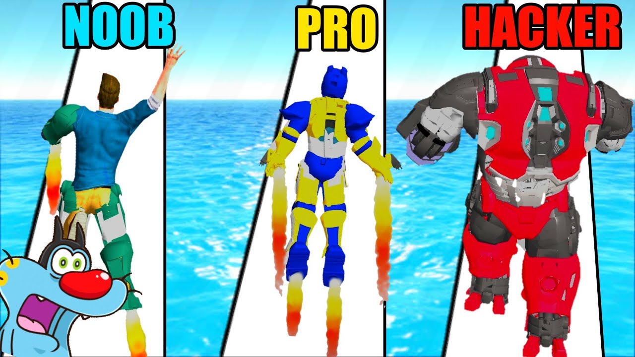 NOOB vs PRO vs HACKER | In Full Metal 3D | With Oggy And Jack | Rock Indian Gamer |