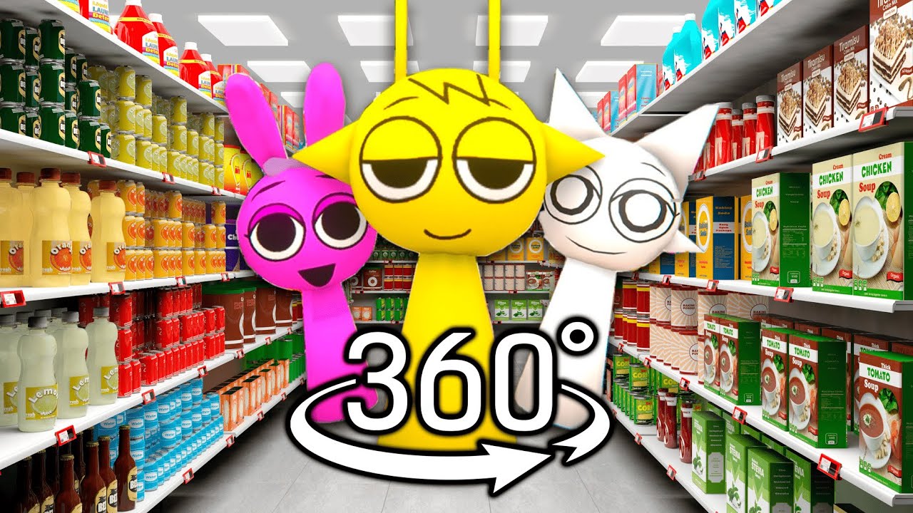 Incredibox Sprunki - Supermarket in 360&deg; Video Animation | VR /4K