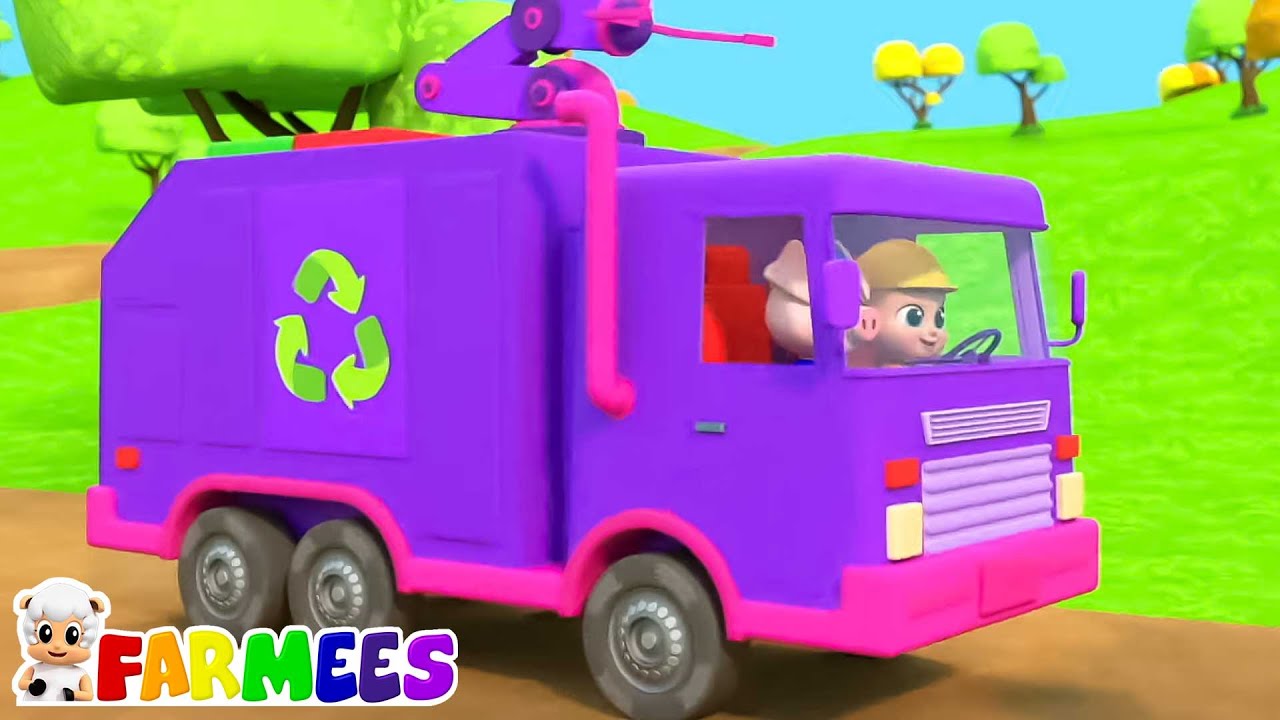 Räder auf dem Müllwagen + Mehr Fahrzeuglied für Kinder von Farmees