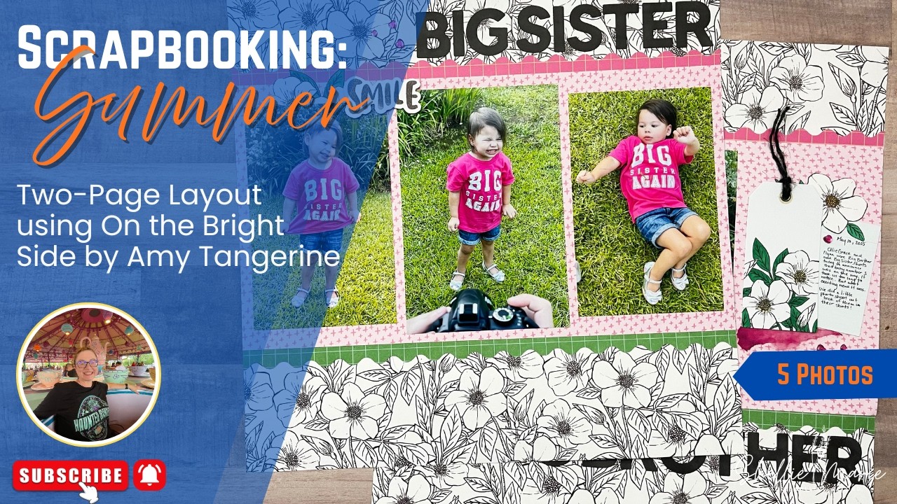 Scrapbooking Summer - Two-page New Layout Using On the Bright Side | Process Video