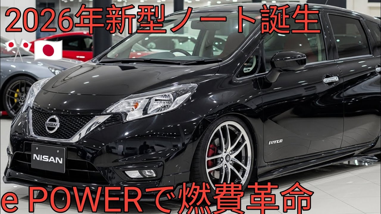 Nissan Note e-POWER 2026 года отличается впечатляющей экономичностью топлива, обновленным дизайно...