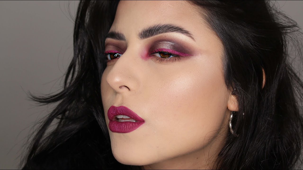 Sombra metalizada com delineado pink | STEPHANIE SUERO