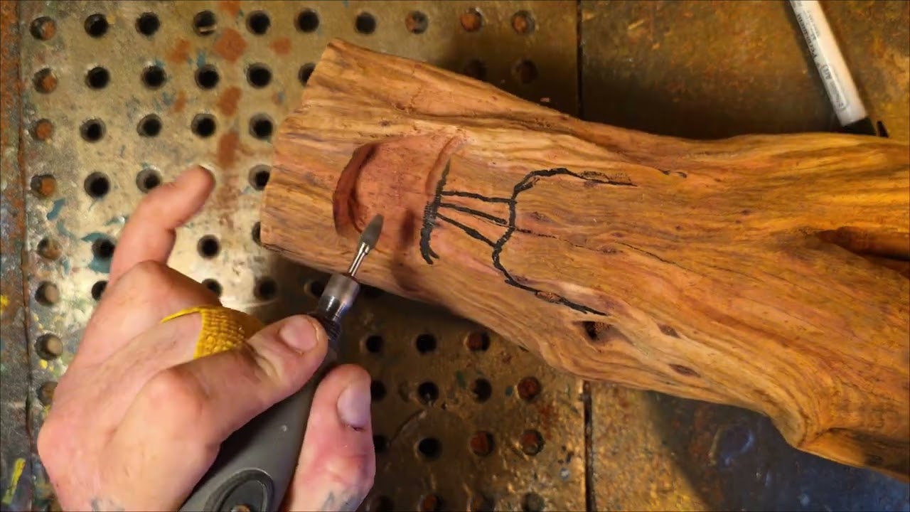 Carving the most beautiful wood on earth. Manzanita #2