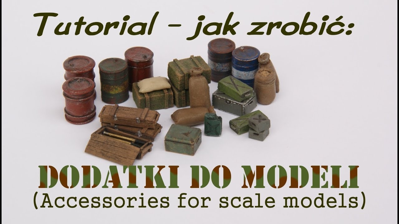 Dodatki do modeli na makietę i dioramę: Skrzynie - tutorial jak zrobić