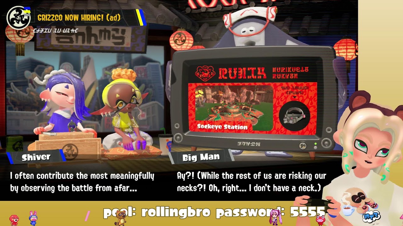 VTUBER rollingBro plays splatoon 3 frostyfest team solo and friend til results