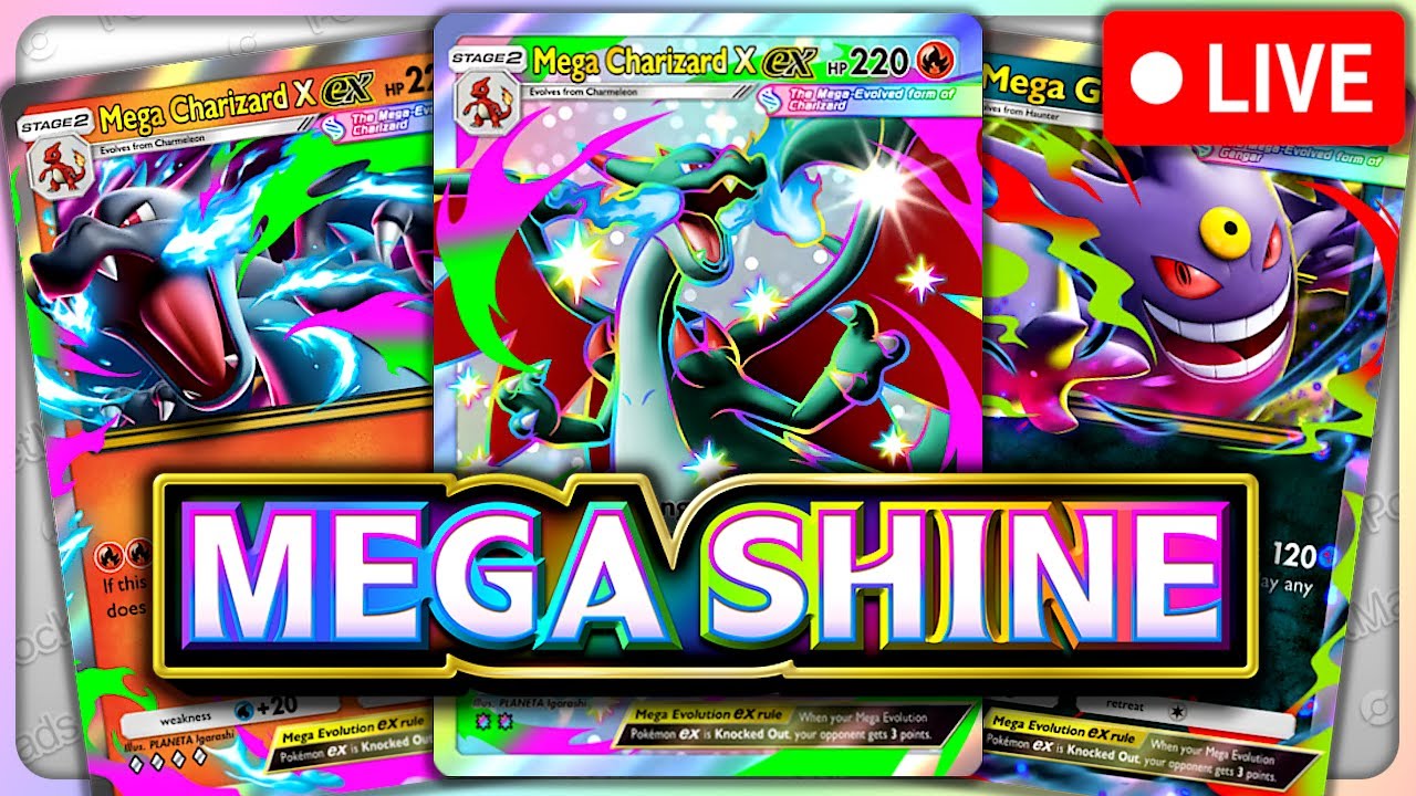🔴 *LIVE* MEGA SHINE RELEASE STREAM!!! | Pok&eacute;mon TCG Pocket