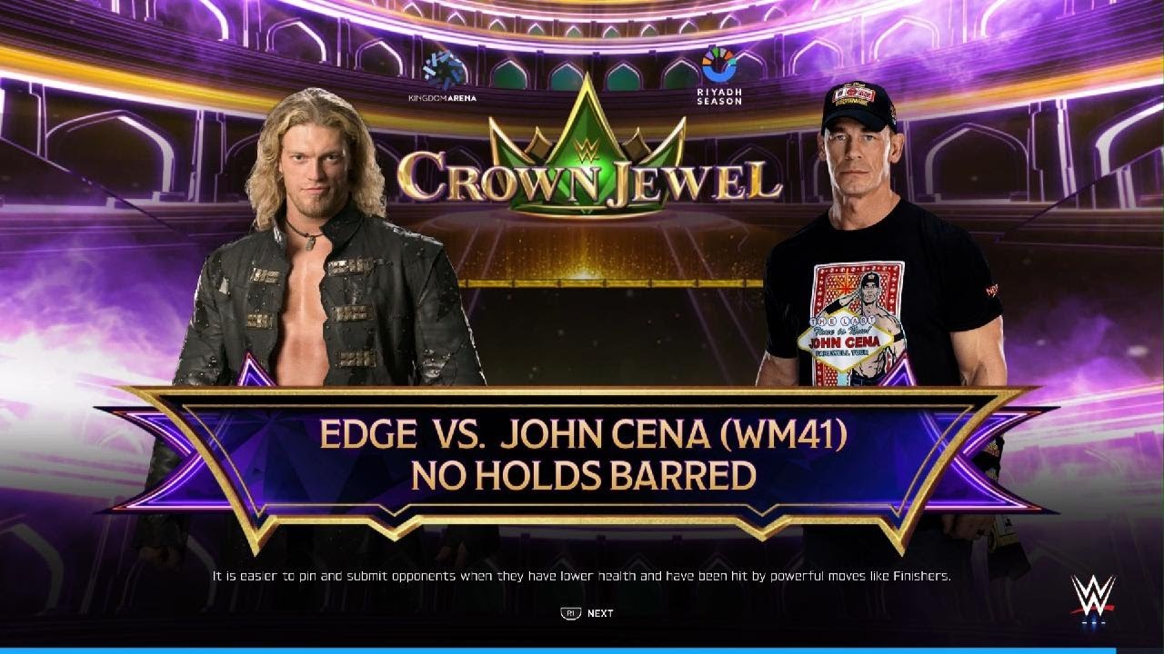 WWE 2K25 - Edge vs John Cena | No Holds Barred | PlayStation 5