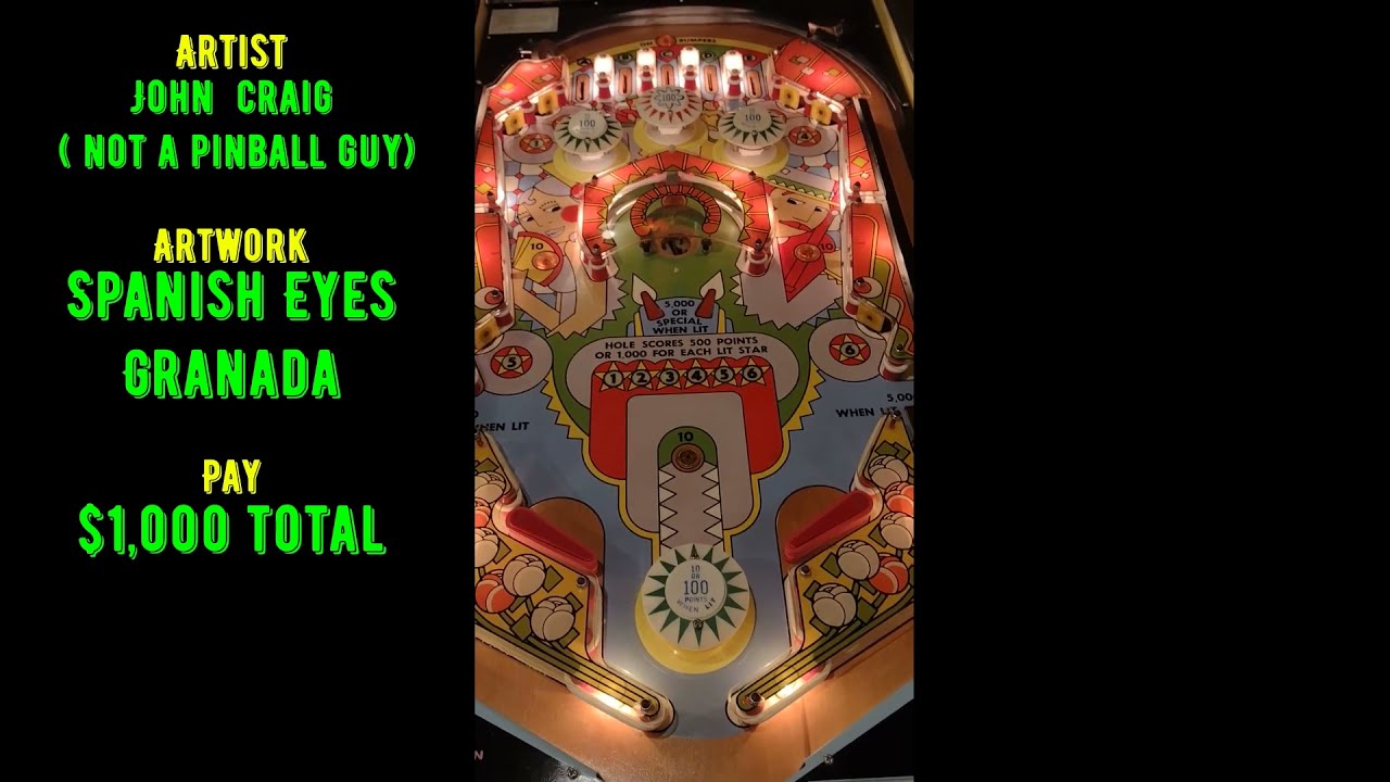 1972 Williams Spanish Eyes pinball gameplay