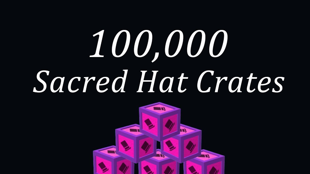 🤯 literally Opening 100,000 sacred hat crates in Treasure Hunt Simulator!