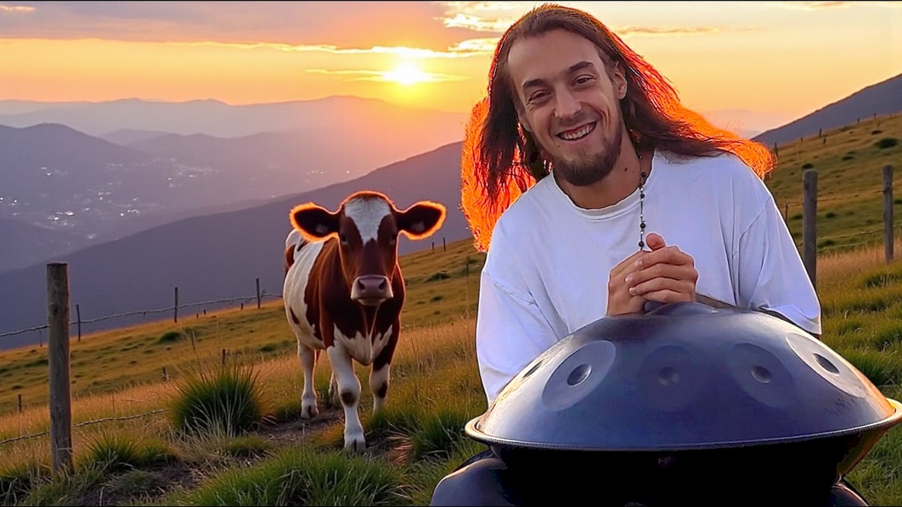 Beautiful Handpan at Mountain Sunrise - 2 Hours Meditation Music | Pelalex