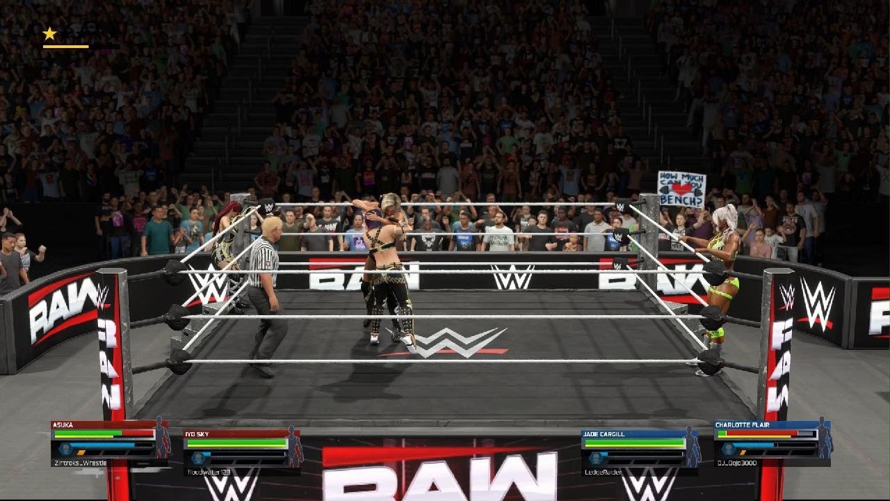 Asuka & Iyo Sky Vs Charlotte Flair & Jade Cargill RAW RVS