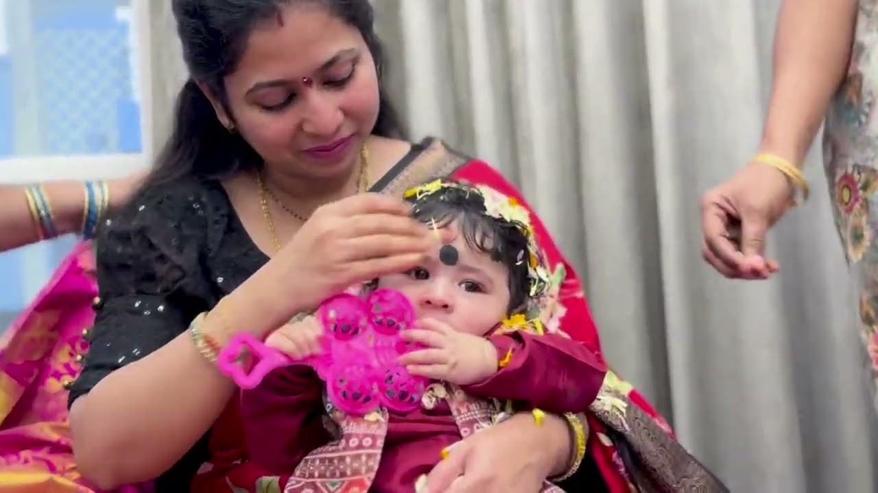 Nirvan’s First Bhogi Pallu 🌾✨ Throwback to 6 Months Old! ❤️