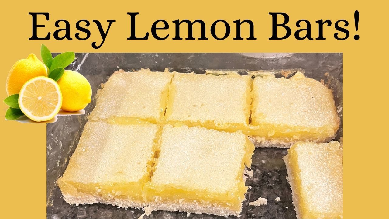 Easy Lemon Bars! #lemonbars #glutenfreebaking