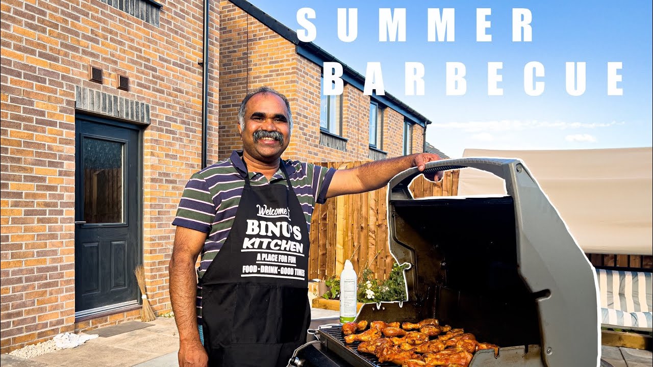 Binu’s recipe for Chicken barbecue | vlog | summer outdoor cooking