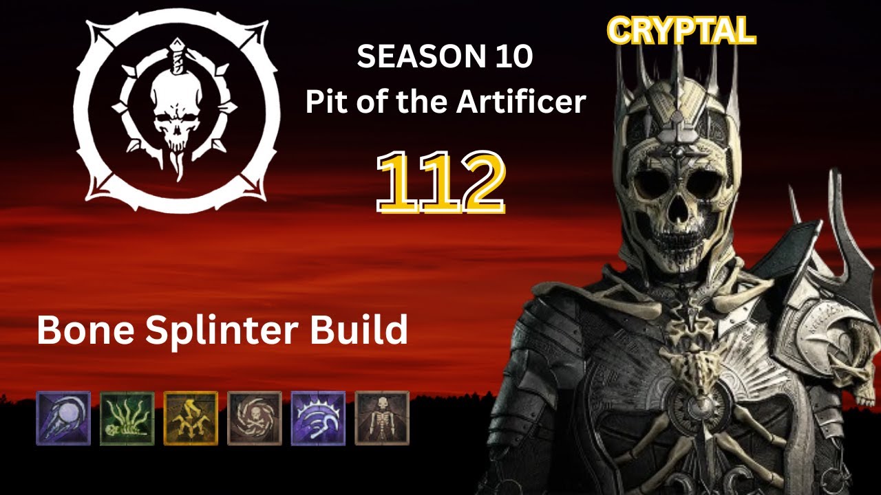 Diablo 4 - Necromancer - Season 10 - Pit 112 - Bone Splinter Build