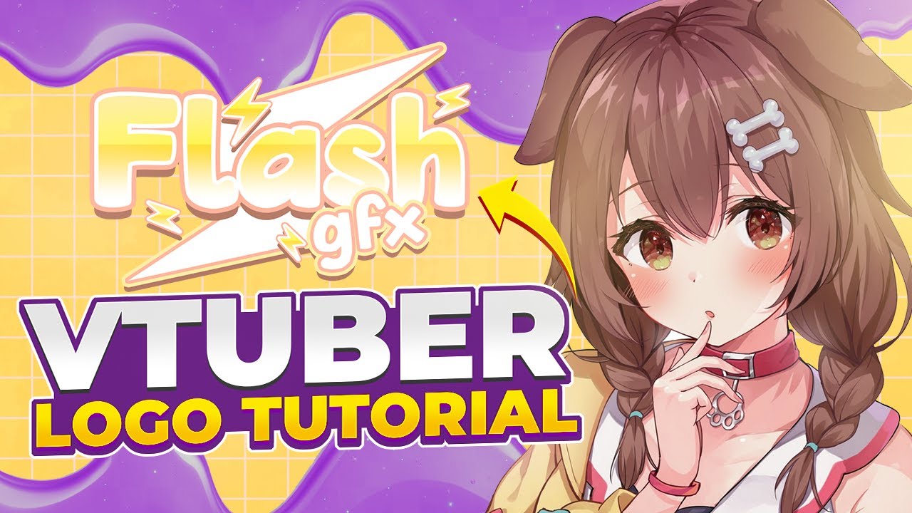 VTuber Logo Tutorial | How to make VTuber Logo on Photoshop for free | EASY STEPS | Flash GFX