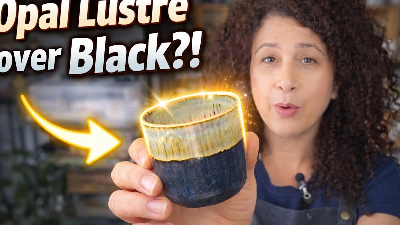 Opal Luster Over Black Engobe?! ✨ My Favorite Mayco Glaze Combo