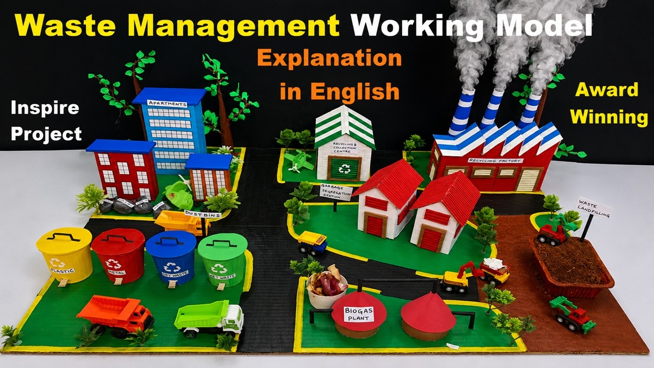 waste management working model -  science exhibition project explanation in English | howtofunda