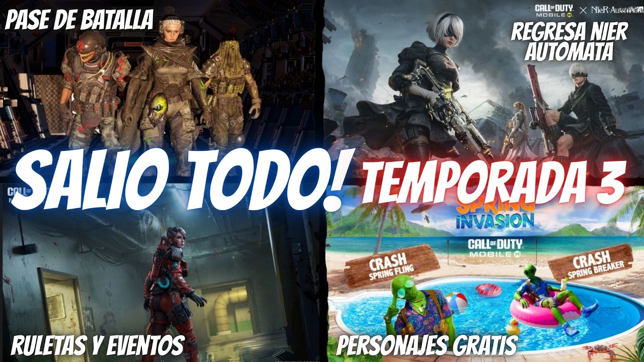 SALIO TODO! PASE BATALLA 3 + REGRESA NIER AUTOMATA + ALIEN GRATIS + RULETAS Y MAS | COD Mobile