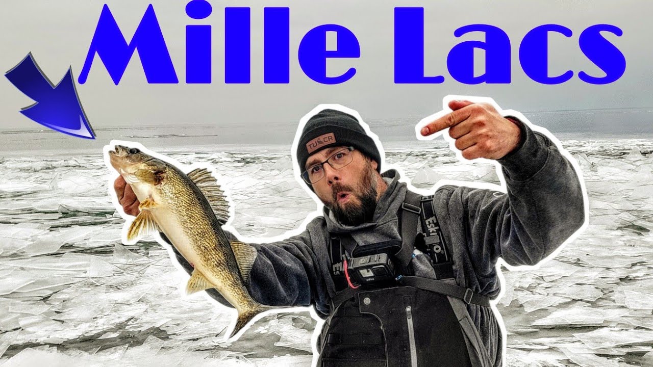 Early Ice Fishing Mille Lacs Lake!! Walleye, Perch, Northern Pike